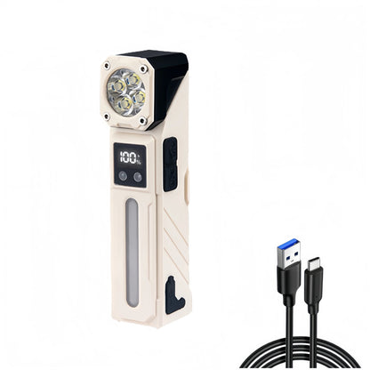 Corner multi-function flashlight colorful atmosphere light magnetic flashlight work light headlight bicycle light