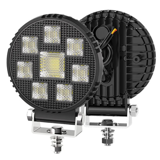 4 Inch Black Knight Round Floodlight 44 LED 9-32V Car Work Light For Jeep Truck Boat Tractor ATV Offroad 4X4 Barra LED Headlight