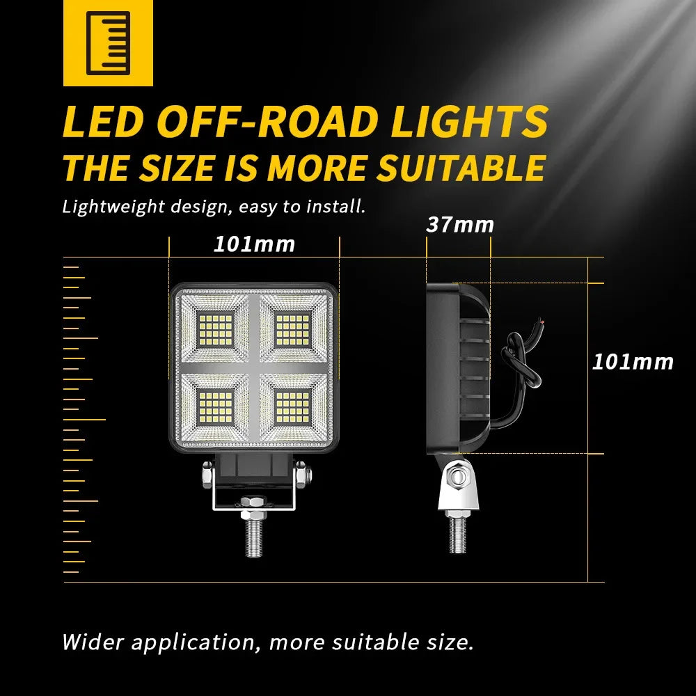 Car led working light 4-inch floodlight excavator light engineering lights Drill locomotive retrofitted reversing lights