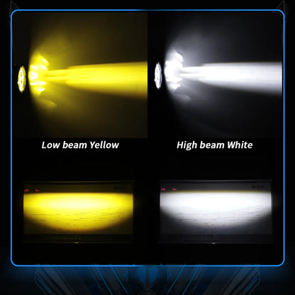 4.5 Inch LED White/Yellow Work Headlight Fog Light For Motorcycle Offroad Truck BUS ATV UTV 10-80V DC Super Bright Lamp