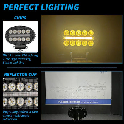 5.5 "oval 12V 10LED working light modified floodlight paving off-road lights engineering lights