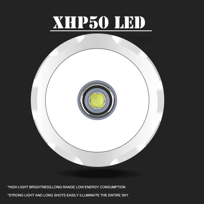 XHP50 LED Flashlight Super Brightness WIth 5 modes Spotlight IPX4 Waterproof Torch Rechargeable Lantern Emergency light