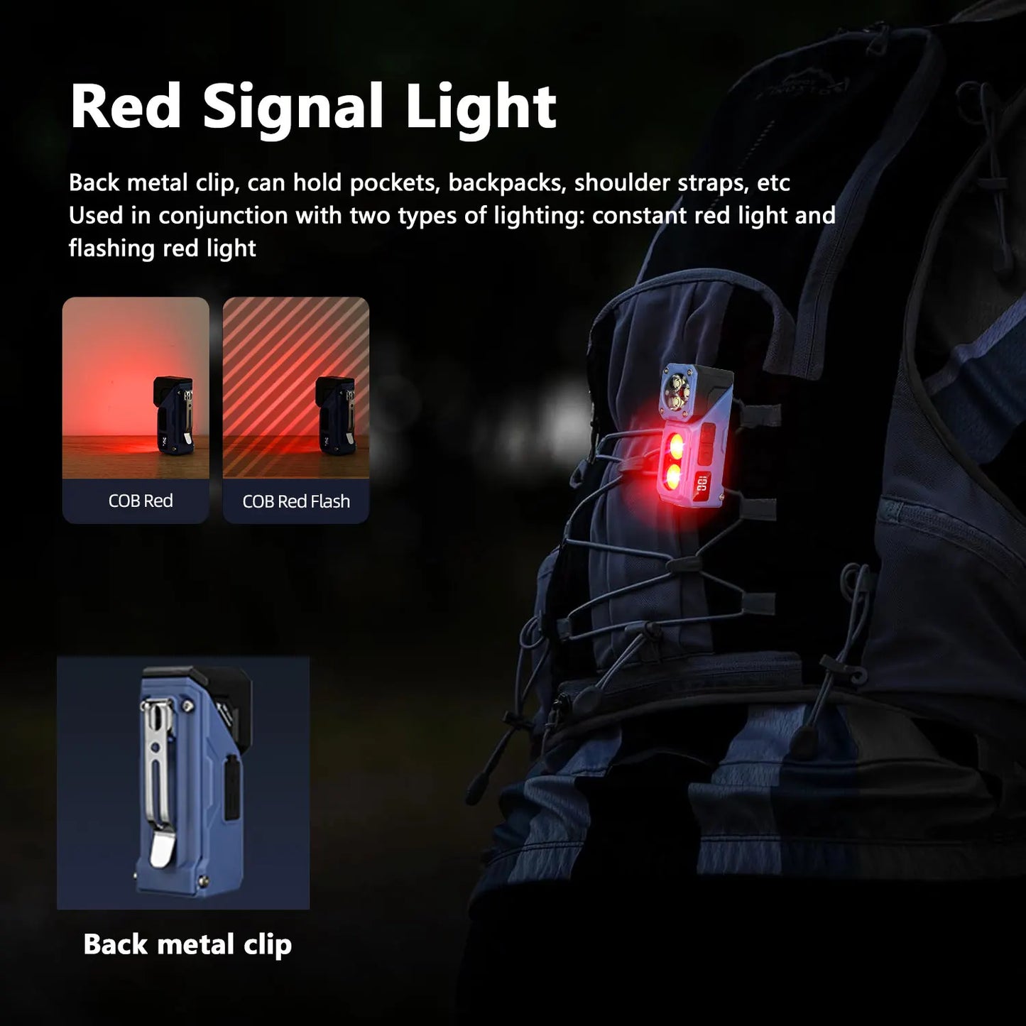 MINI USB Rechargeable LED Flashlight Portable Tail magnet flashlight Super Bright Camping Lantern Side COB emergency light