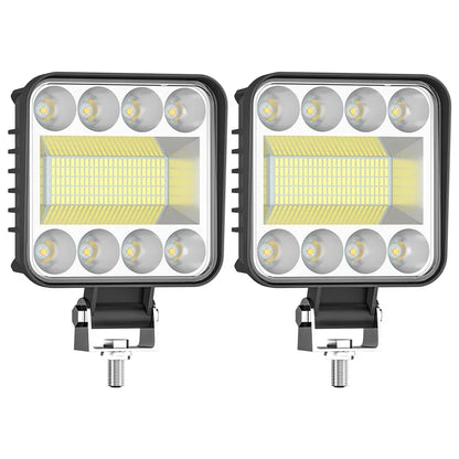 Car LED front light 4 "square 128LED square working light off-road vehicle driving lights auxiliary lights