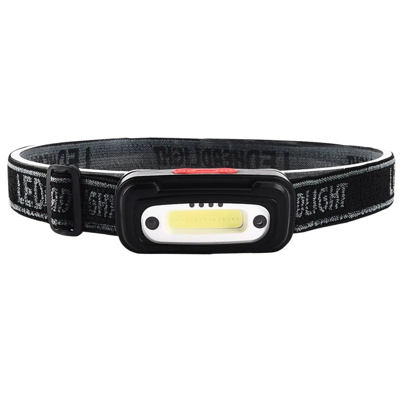 Induction LED Headlamp, Head-Mounted Night Fishing Lamp, Mini COB High-Brightness Outdoor Small Rechargeable Headlamp