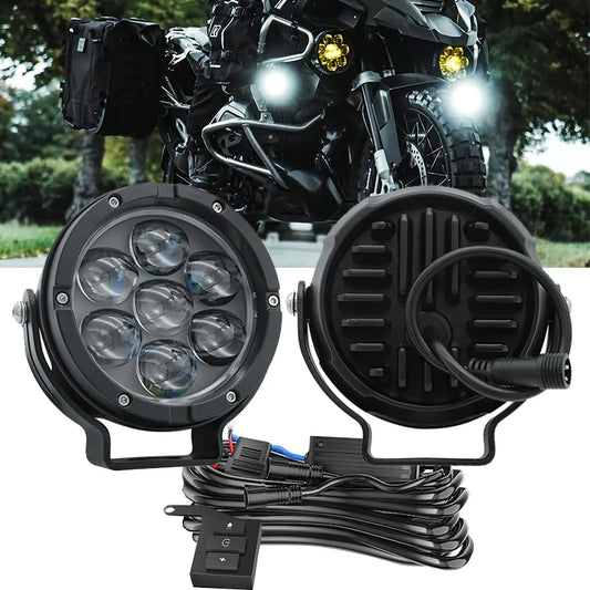 4.5 Inch LED White/Yellow Work Headlight Fog Light For Motorcycle Offroad Truck BUS ATV UTV 10-80V DC Super Bright Lamp