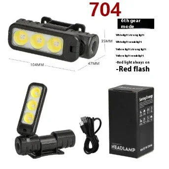 LED Rechargeable Headlamp High Bright Head Lamp With 6 Modes Headlight Waterproof Head Flashlight Camping Light