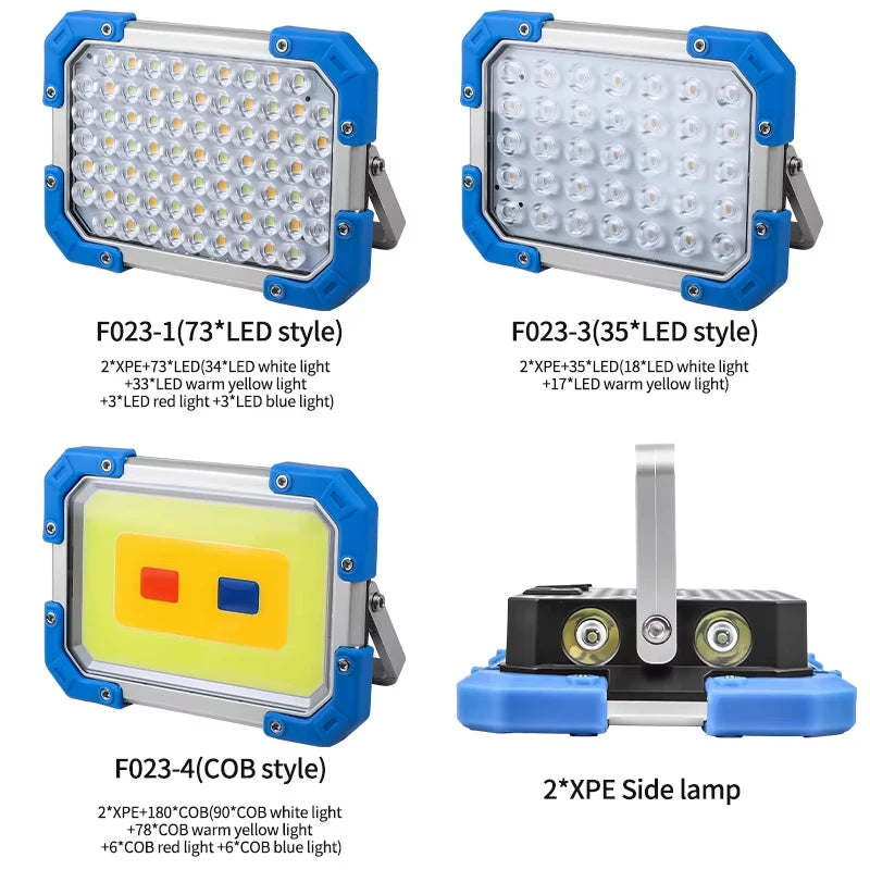 Super Bright LED Outdoor Multifunctional Portable Work Light Long Battery Life Camping Light Outdoor Camping Emergency Work Lamp