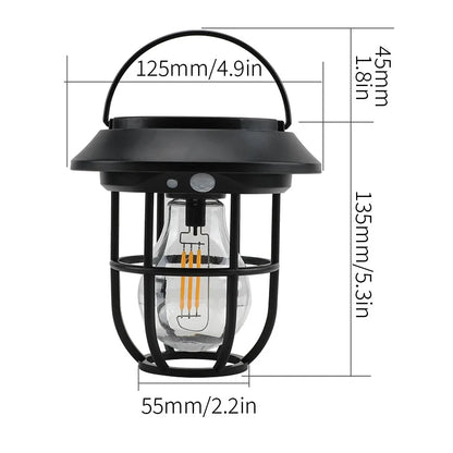 Multifunction Solar Camping Lamp Portable Lantern 3 Modes Garden Lawn Lights Waterproof Outdoor Floor Lamps Courtyard Wall Lamp