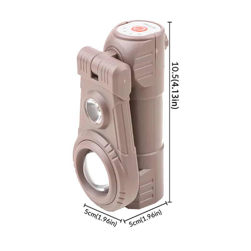 360° Rotating Magnetic LED COB Headlamp, Adjustable Multi-Light Waterproof Work Light, USB Type-C Rechargeable, Outdoor Camping