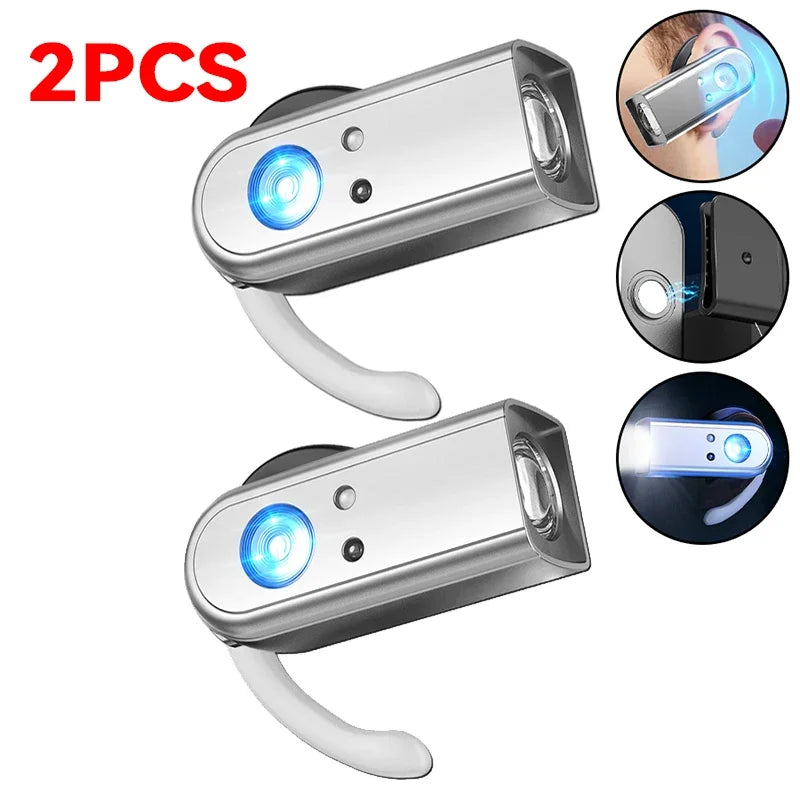 LED Lightweight Headlamp USB Rechargeable Portable Ear Headlamp Magnetic Headtorch for Night Running Fishing and Cycling