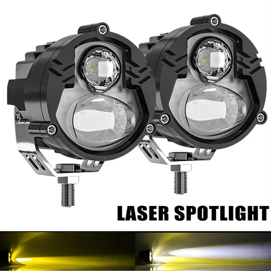 High Beam Spotlights Laser Headlights for Wrangler Super Penetrating Fog Lights Work Light for Vehicles Truck Motorcycle