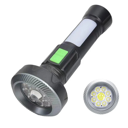 Upgrade 9 LED High Power Flashlights with Power Bank 11 Lighting Modes Portable COB Rechargeable lamp for Camping Outdoor