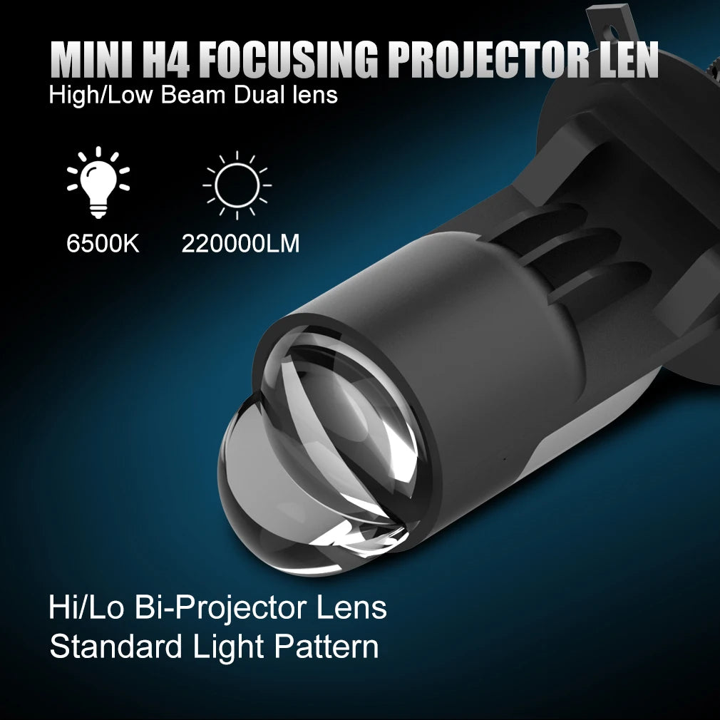 80W 18000LM Auto Lamp Mini Lens LED H4 A82 Bulbs Headlight Car Motorcycle Dual Projector Len LED Automotive Moto 12V 24V