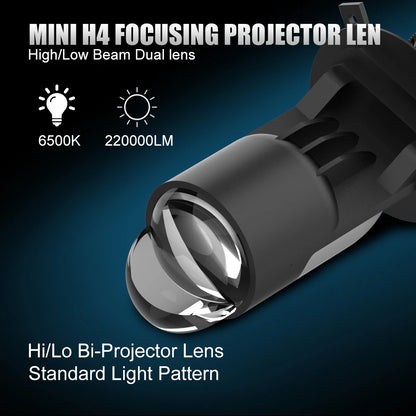 80W 18000LM Auto Lamp Mini Lens LED H4 A82 Bulbs Headlight Car Motorcycle Dual Projector Len LED Automotive Moto 12V 24V
