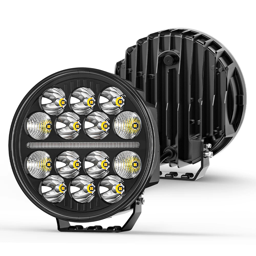 7" Round Car Working Light Truck Off-Road Driving Light Retrofitted Front Headlight Auxiliary Car Light Day Running Light 7R01
