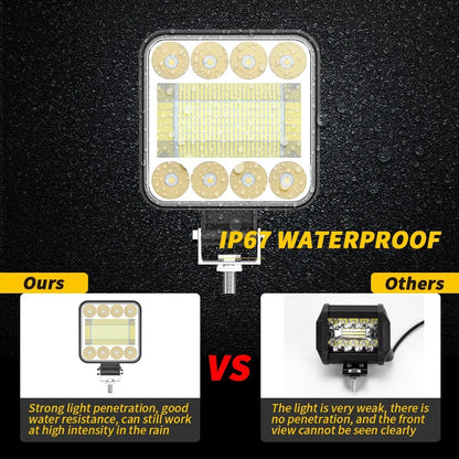 Square 4-inch automotive LED work light floodlight focus driving light lighting spotlight harness set