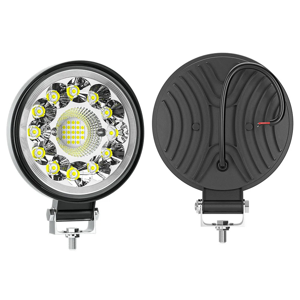 Car Led For Work Car LED Work Light Round Spot Light 4-inch 33LED High Power Work Light ...
