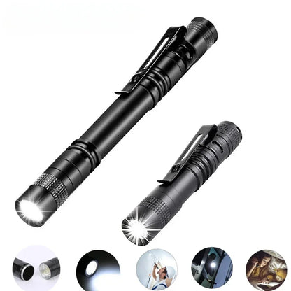 Mini LED Flashlight XPE Portable Zoom Pen Light Waterproof Torch Camping Emergency Outdoor Walking Lantern Keychain Flashlight
