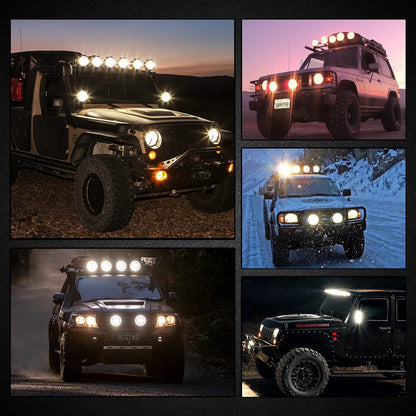 Barra de luces LED de trabajo de 102 W y 4 pulgadas, foco de conducción para camión, barco, ATV, Jeep, tractor, todoterreno, 4x4, barra de faros automáticos de 12 V y 24 V