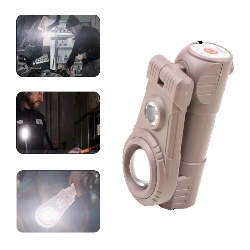 360° Rotating Magnetic LED COB Headlamp, Adjustable Multi-Light Waterproof Work Light, USB Type-C Rechargeable, Outdoor Camping