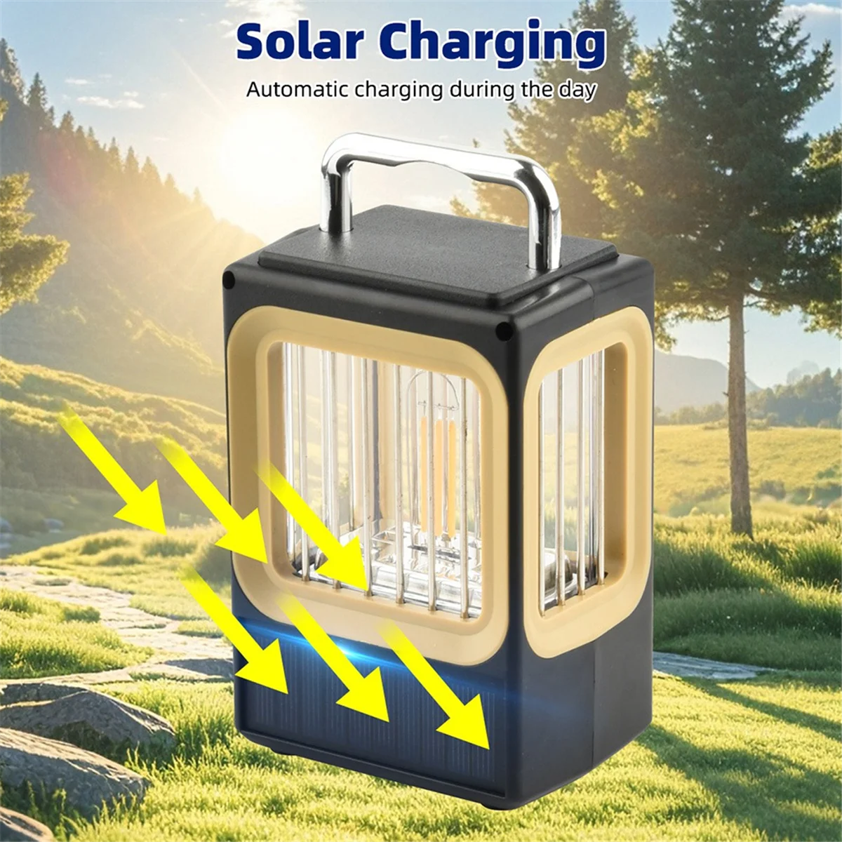 Outdoor Solar LED Light Lamp USB Rechargeable LED Solar Camping Light Portable Lanterns