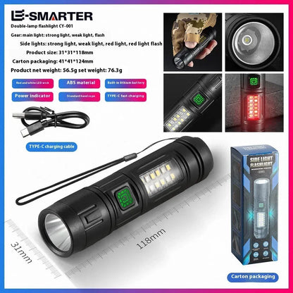 Powerful Rechargeable Led Flashlight Strong Led Flashlight With Battery Torch For Fishing Hunting Camping Lanter CY-011