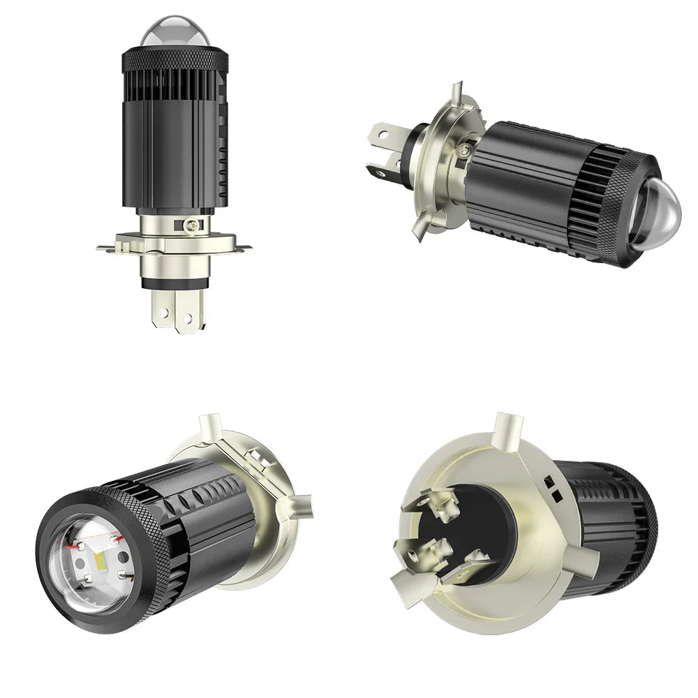 3000Lm Moto H4 9003 HB2 Hi Lo Beam Motorcycle Headlight 6000K 3000K White Yellow Lamp Scooter Fog Lights 9-80V