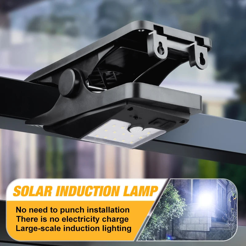 LED Solar Clip Light Com Sensor De Movimento Lmpermeável Luzes Do Jardim Ao Ar Livre Camping Lamp  Street Landscape Wall Decorat