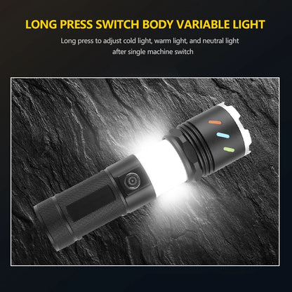 30W Hunting Flashlight Powerful Torch Lintern 1500LM Tactical Bike Light 18650 Aluminum Waterproof Lamp 8 Mode