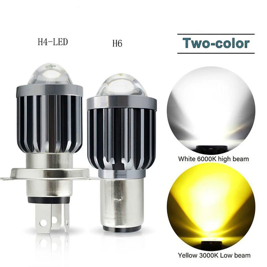 Motorcycle Headlight LED Bulb H6 H4 BA20D Beam Motorcycle Headlight Scooter Accessories Headlight