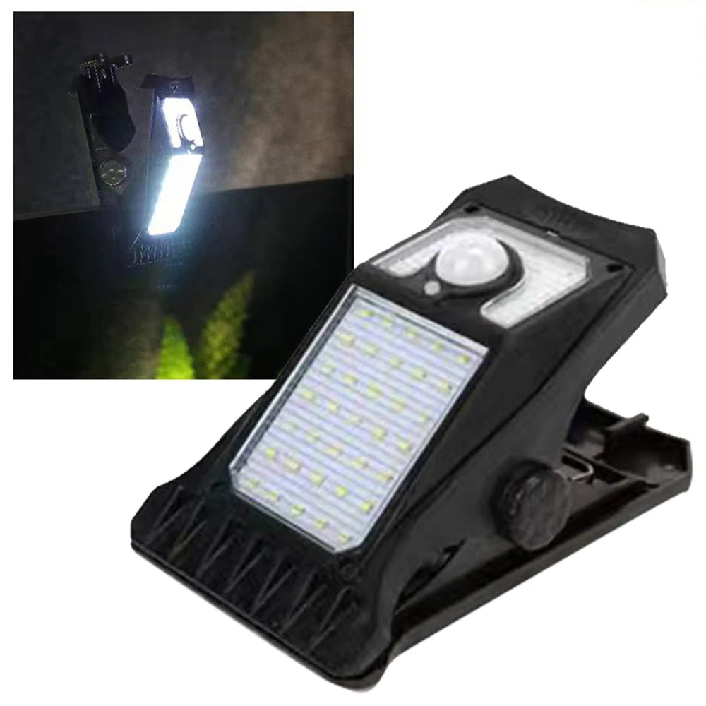 Garden Light Clip Type Solar Lamps DC5.5V Outdoor Road Motion Sensor Waterproof Lighting USB Rechargeable warm light/cool light