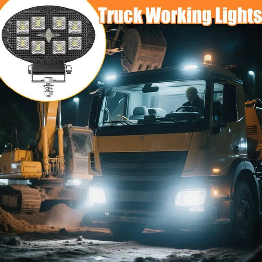 Off Road LED Lights 27W LED Tractor Lights Waterproof Trailer Lamp Automotive Replacement Lighting For SUVs Tractor Offroad