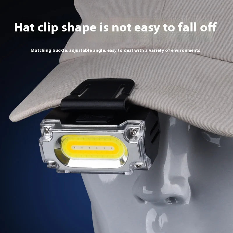 Super Bright Magnetic Headlamp 3 Light Source Hat Clip Lamp Outdoor Hiking Camping Work Head-mounted Light with Digital Display