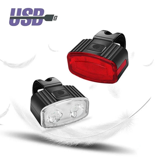 LED Bike Taillights USB Rechargeable Bicycle Red Light IPX4 Waterproof Road Mountain Bike Front Rear Light Type-C MTB Lamp