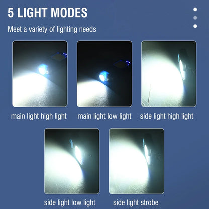 Mini EDC Keychain Flashlight TYPE-C Rechargeable Torch Portable Work Cap Light Tiki Fishing Camping Head Flashlight COB CL11