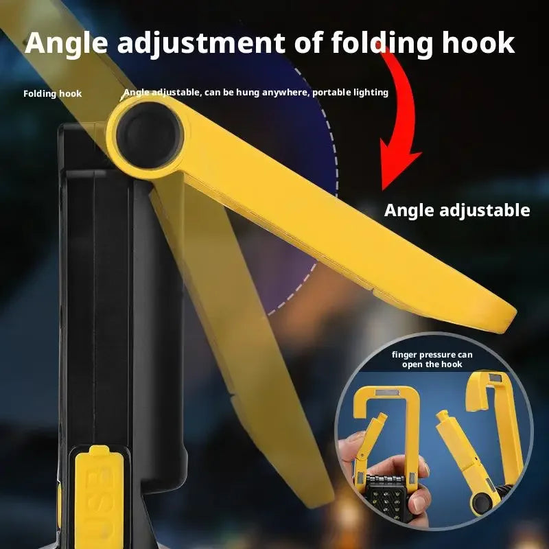 Multi-Purpose Outdoor Flashlight with Magnetic Emergency Lighting Purple Light Detection Work Light for Maintenance