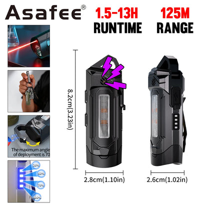 Small EDC Flashlight Portable Pocket Gift Torch Light Magnet Multi-Function Flashlight with UV Light K220