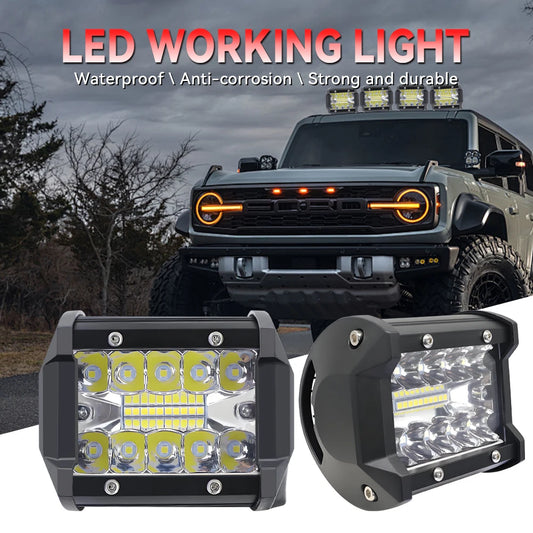 4Inch Combo off road Led Light Bars Spot Flood Beam for Work Driving Offroad Boat Car Tractor Truck 4x4 SUV ATV