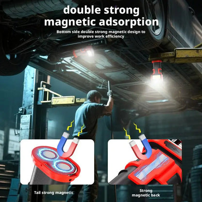 Mini LED COB Rotating Adjustable Work Light with Magnetic Base Portable Charging Flashlight Multifunctional Illumination Tool