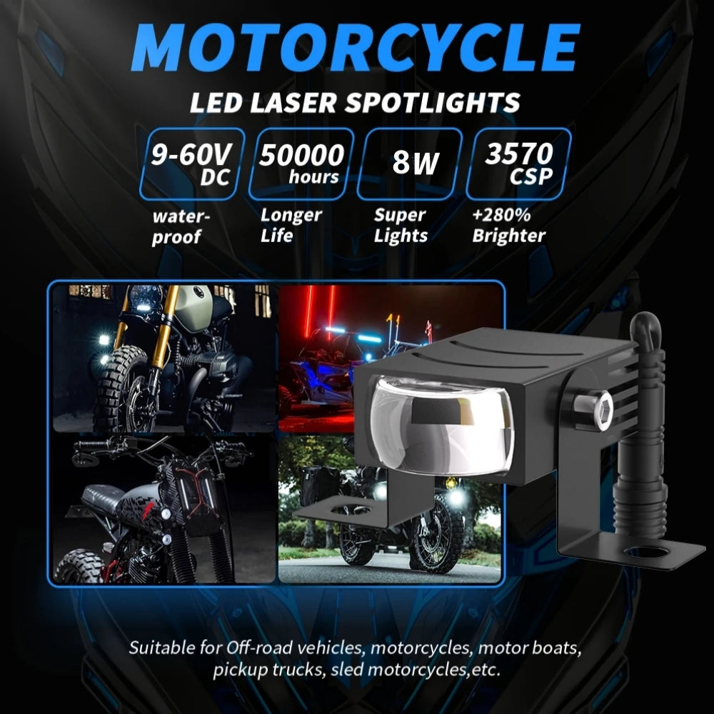 Motorcycle Waterproof LED Light Led Spotlights Vehicles Auxiliary Headlights Universal Front Scout Explorers Fog Spotlights