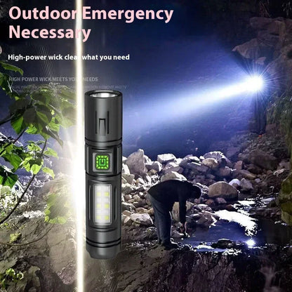 Powerful Rechargeable Led Flashlight Strong Led Flashlight With Battery Torch For Fishing Hunting Camping Lanter CY-011