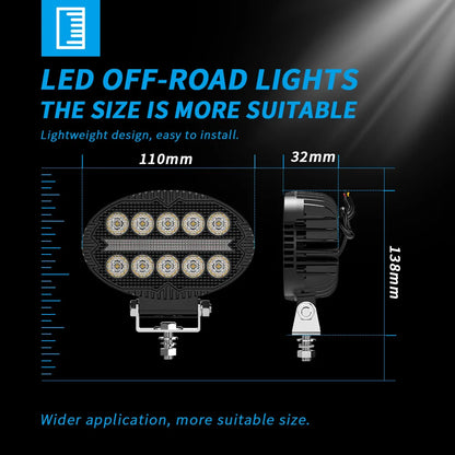 5.5 "oval 12V 10LED working light modified floodlight paving off-road lights engineering lights