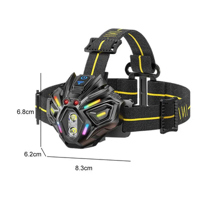 Motion Sensor Headlamp USB Type C Fast Charging 16modes Powerful Headlamp Torch Battery For Outdoor Camping