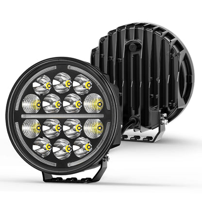 7" Round Car Working Light Truck Off-Road Driving Light Retrofitted Front Headlight Auxiliary Car Light Day Running Light 7R02