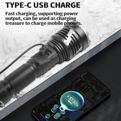 XHP360 Ultra Powerful Flashlight LED Work Light Rechargeable LED Lamp Waterproof Torch Outdoor Lights For Camping