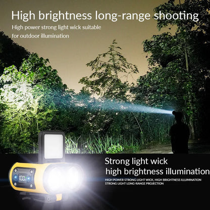 High Brightness LED Headlamp TYPE-C Rechargeable Cap Clip Waterproof Sensor Headlamp Outdoor Fishing Camping Flashlight