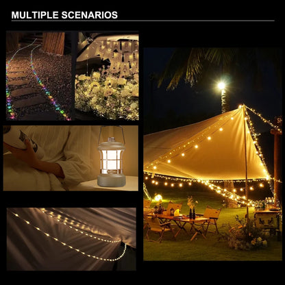Camping Light RGB Colorful String 15M Outdoor Hanging Light Super Bright Tent Lamp