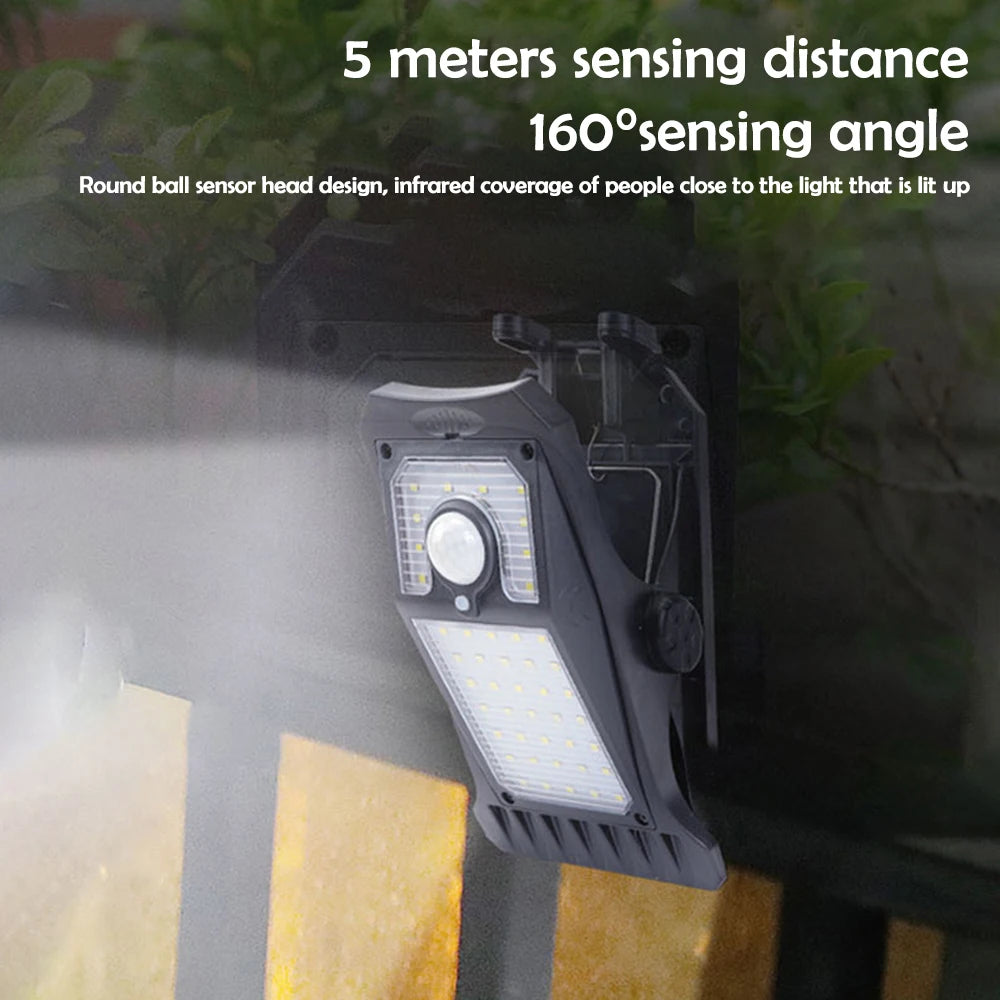 Garden Light Clip Type Solar Lamps DC5.5V Outdoor Road Motion Sensor Waterproof Lighting USB Rechargeable warm light/cool light