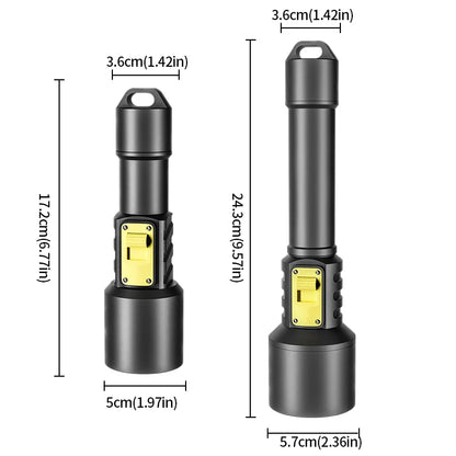 Upgrade Diving Flashlight Powerful Profession Underwater Lantern Rechargeable Dive Torch IP8 Waterproof Scuba Lamp